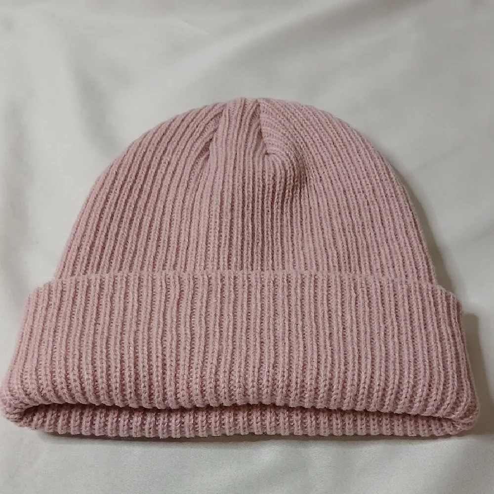Moncler Light Pink Ribbed Beanie - Picture 2 of 4